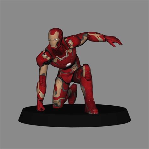 Archivo Stl Ironman Mk 43 Avengers Age Of Ultron Low Poly 3d Print