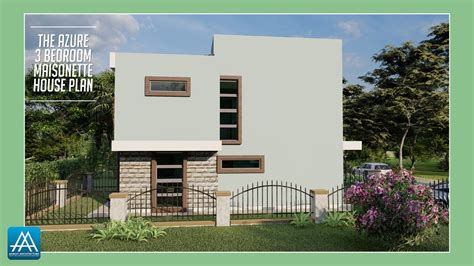 The Azure 3 Bedroom Maisonette House Plan David Chola Architect