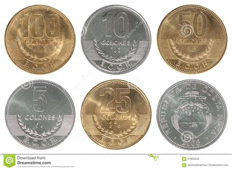 Monedas De Costa Rica Set Foto De Archivo Imagen De José 67855558