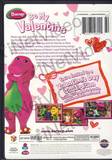 Barney Be My Valentine On Dvd Movie
