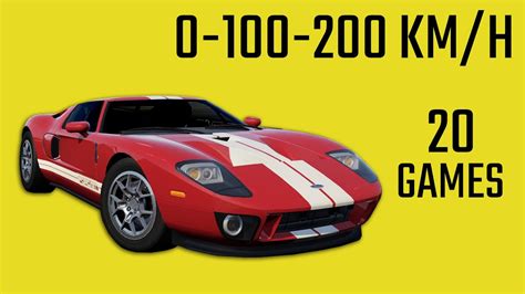 Ford Gt Acceleration In 20 Games Youtube