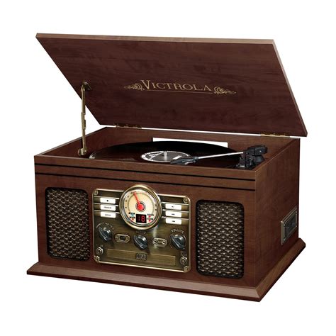 Classic Wood Turntable 3 Speed Bluetooth Cd Player Cassette Player Fm