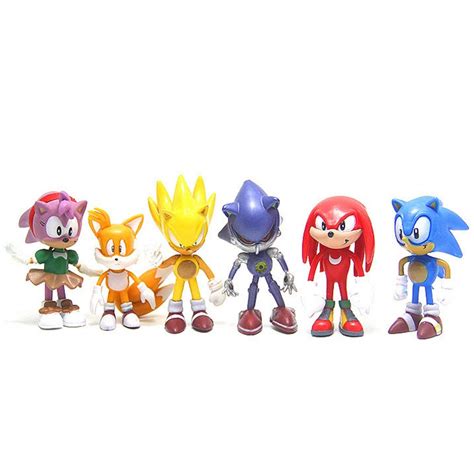 Sonic The Hedgehog Action Figures 6 Pack Collectible Figures Highly