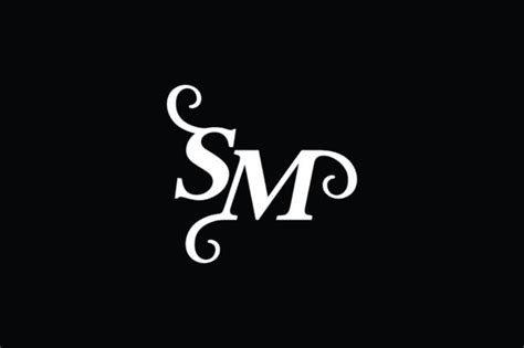 Monogram Sm Logo V Graphic By Greenlines Studios Creative Fabrica