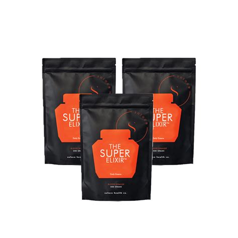 The Super Elixir Three Month Pack Blood Orange Refills Solace Health Co