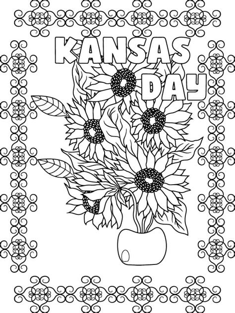 Free Printable Kansas Day Coloring Page Download Print Or Color