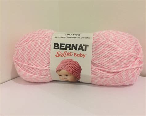Bernat Softee Baby Yarn Baby Pink Marl 5oz140g Free