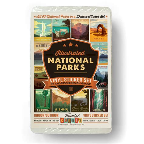 Stickers 62 Piece National Parks Set Anderson Design Group