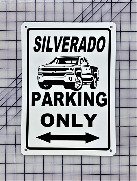 Chevy Silverado Parking Only 10 X 14 Quality Aluminum Etsy