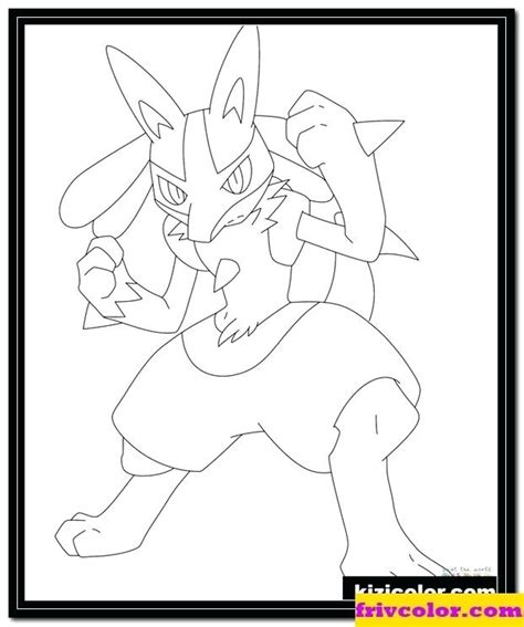 Mega Lucario Coloring Pages Coloring Home