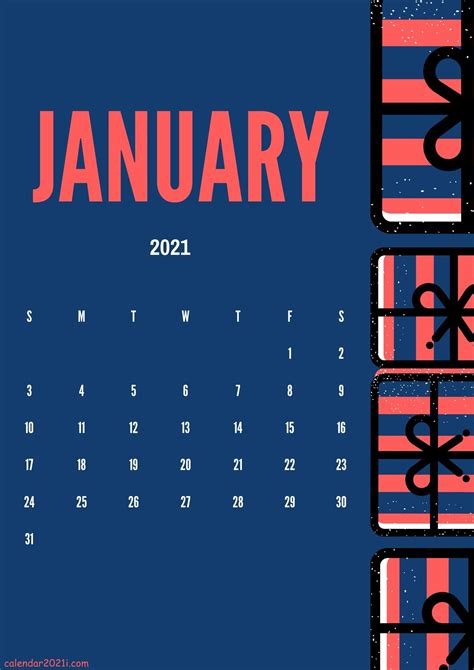 We're sure kids will love them! Cute January 2021 Calendar Designs Free Download | Calendar 2021