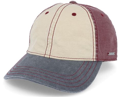Baseball Cotton Beigeburgundynavy Adjustable Stetson Caps