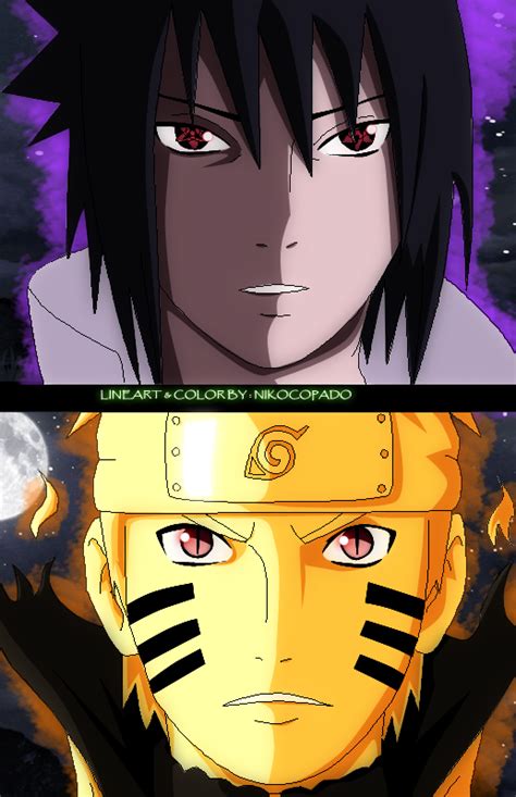 Naruto Bijuu Mode Vs Sasuke Ems By Nikocopado On Deviantart