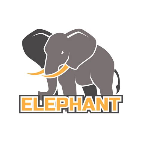 Elephant Logo Vector Illustration Elephants Elephant Mascot Png And