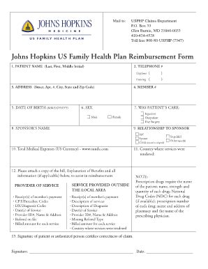 Know features, eligibility criteria & types of family floater plans. Us Family Health Plan Reimbursement Request Form - Fill ...