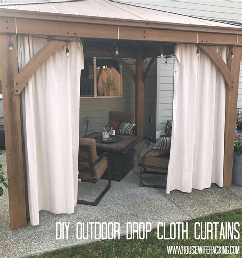 Drop Cloth Outdoor Curtains Housewife Hacking