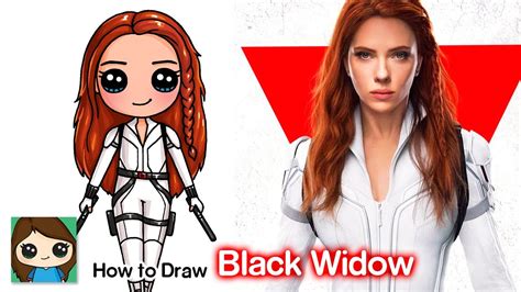 How To Draw Black Widow Marvel Youtube