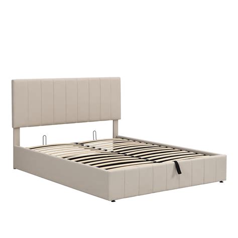 Buy Queen Upholstered Platform Bed Underneath Storage Wooden Bed Frame