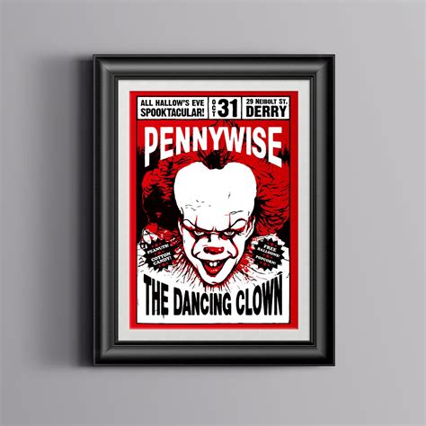 Pennywise The Clown Poster Zombie Ltd All Hallows Eve Salvamento