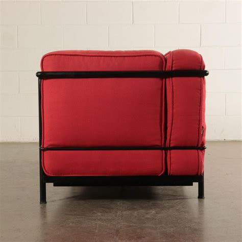 Le corbusier lc1 cow hide sling chairs. Vintage Le Corbusier Sofa LC2 Produced by Cassina, 1980s ...