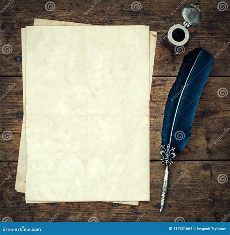 Vintage Quill Pen Vintage Paper Background For Old Fashioned Designs