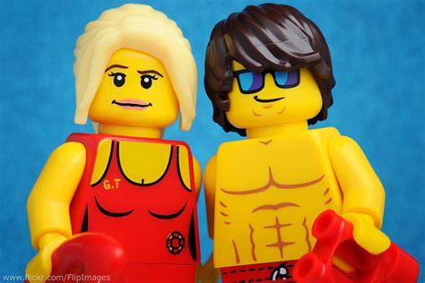 Lego Minifigures Cute Couple Lifeguards By Diginik13 On Flickr