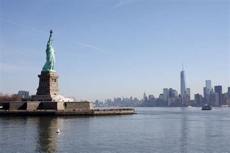 Statue Of Liberty With Manhattan Skyline April 12 2014 Manhattan