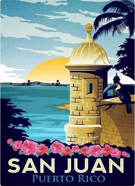 San Juan Puerto Rico Vintage Travel Poster Art Prints Travel Etsy