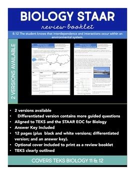 Master the key vocabulary of the biology staar exam morris, lewis on amazon.com. STAAR Biology Review Category 5- Interdependence within ...