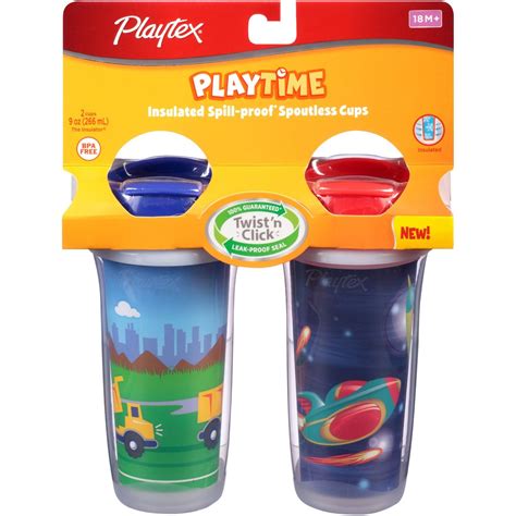 Playtex Playtime Insulated Spoutless Cup 2 Ea Pack Of 3 Playtex