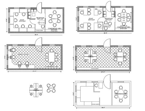 Canon Office Floor Plan And Layout Plan Cad Drawing
