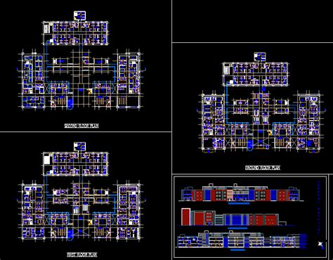Multi Specialty Hospital Elevations And Sections Dwg Section For