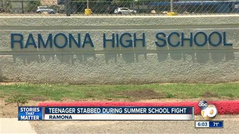 Ramona High Stabbing Leaves One Injured One In Custody