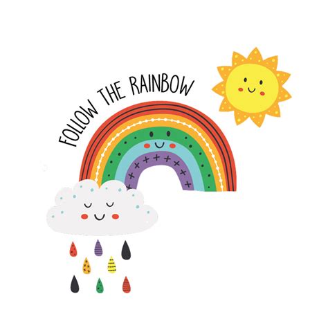 Follow The Rainbow Window Sticker Stickerscape Uk