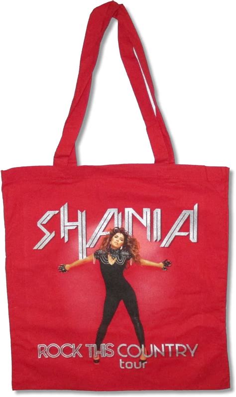 Shania Twain Rock This Country Tour Red Tote Bag Travel Totes