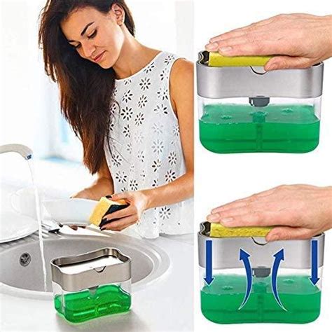 2in1 Soap Dispenser And Sponge Caddy All Goodies And Gadgets