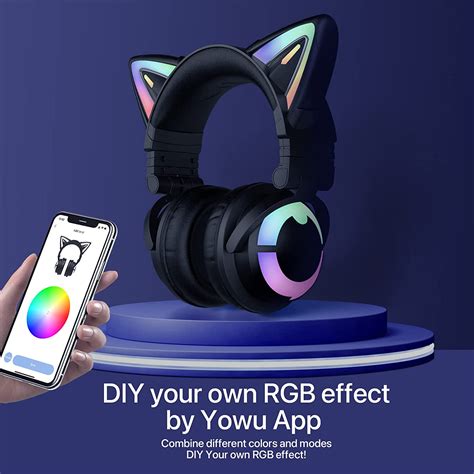 Buy Yowu Rgb Cat Ear Headphone 3s Wireless Bluetooth 50 Foldable