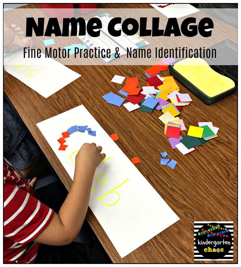 Name Collage Activity Kindergarten Chaos