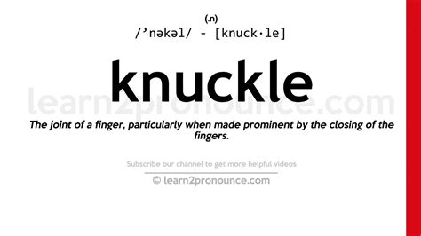 Pronunciation Of Knuckle Definition Of Knuckle Youtube