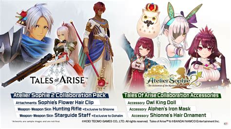 Atelier Sophie 2 X Tales Of Arise Collaboration Dlcs Revealed