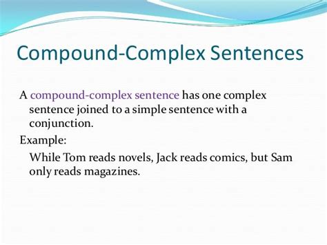 Complex sentences are referred to as an main clause. The 25+ best Compound complex sentence examples ideas on ...