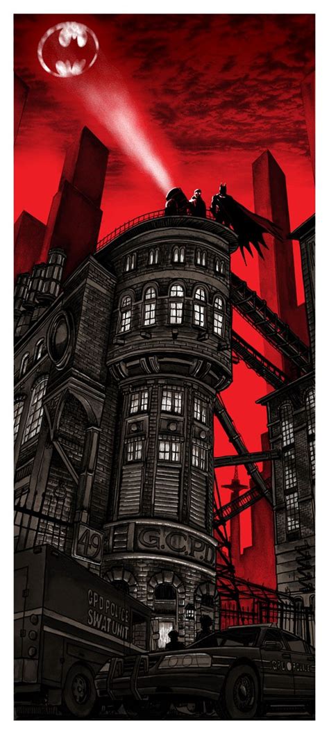 Batman Themed Gotham City Police Department Print By Tim Doyle