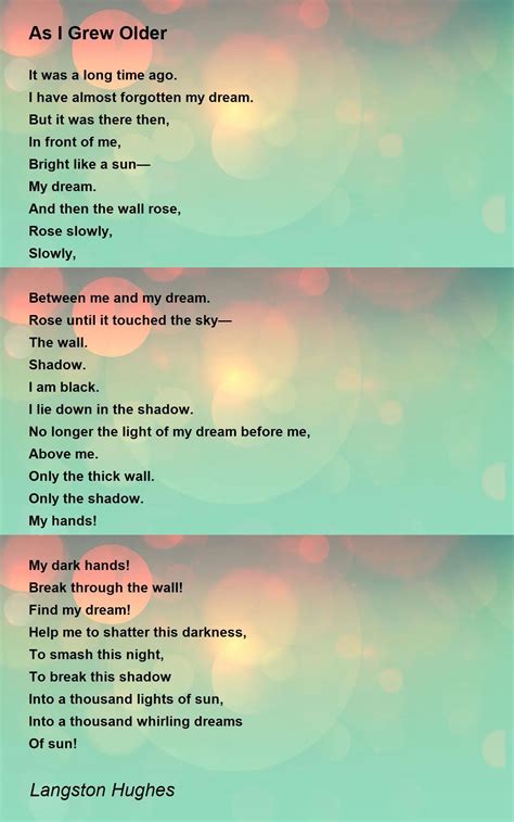 As I Grew Older Poem by Langston Hughes - Poem Hunter