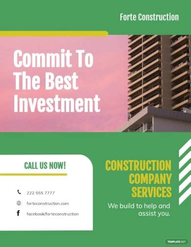 16 Free Construction Company Flyer Templates Ai Indesign Word