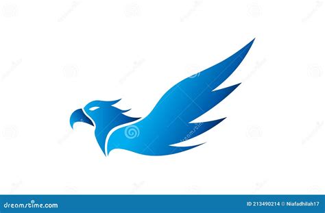 Blue Bird Logo With Gradient Stock Vector Illustration Of Modern