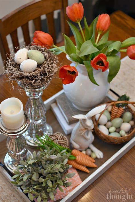 How to style 7 super simple fall vignettes. Simple Easter Vignette - A Wonderful Thought