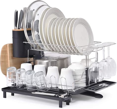 Kingrack 2 Tier Dish Rack304 Stainless Steel Dish Drainerlarge