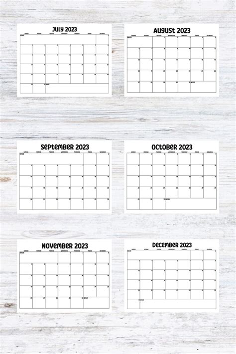 Editable Fillable Typeable 12 Month 2023 Calendars Full Year Etsy