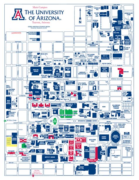 University Of Arizona Campus Map Images And Photos Finder