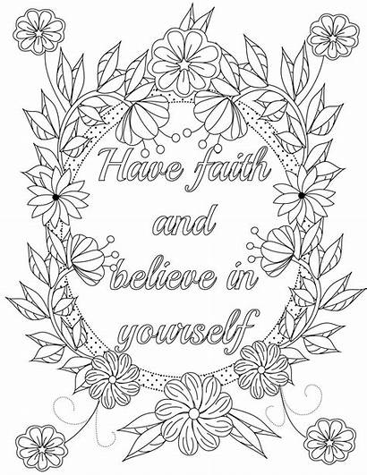 Coloring Pages Adult Colouring Quote Inspirational Quotes